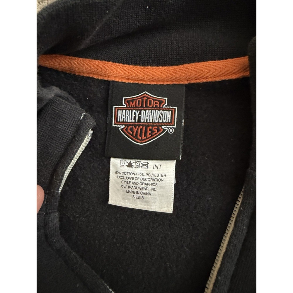 Harley Davidson Moto Jacket Womens Small Cream Black Full Zip Biker - Picture 5 of 7